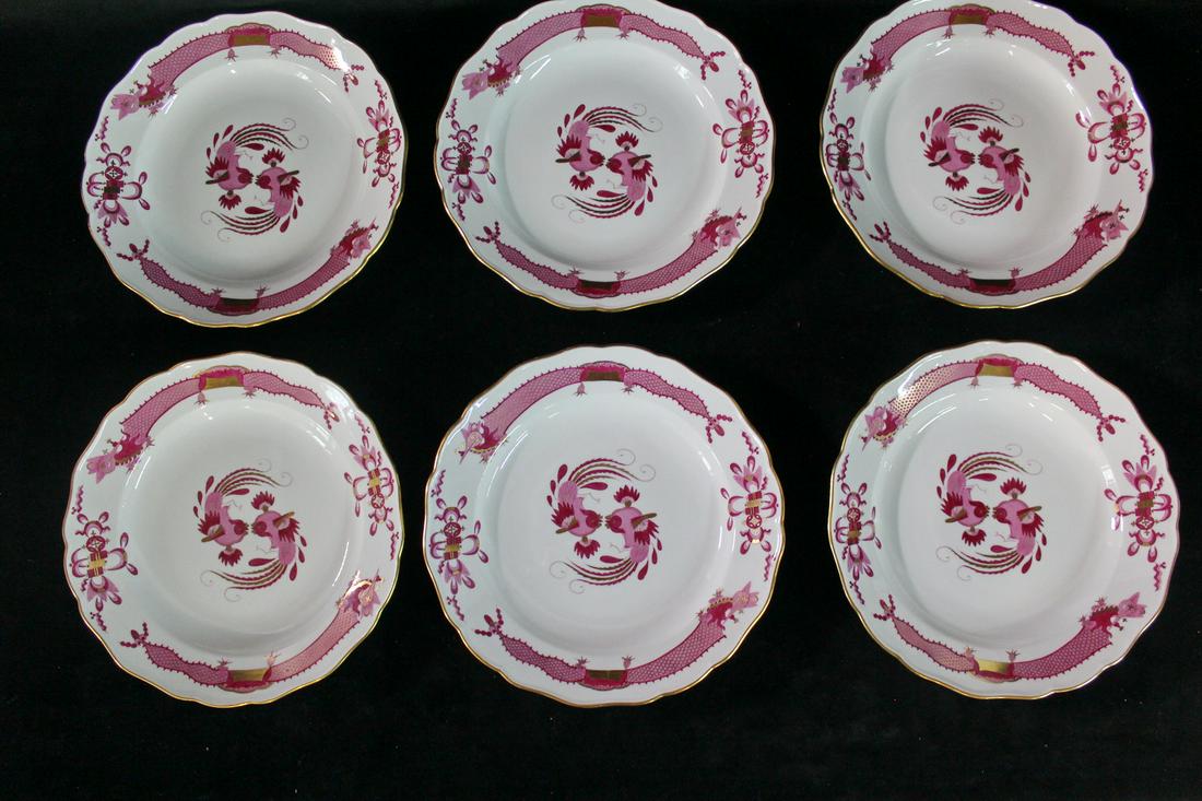 SET OF 6 MEISSEN SOUP BOWLS 9 1/2" DIA. (1 of 5)