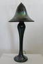 CONTEMPORARY ART GLASS LAMP SIGNED 21"H