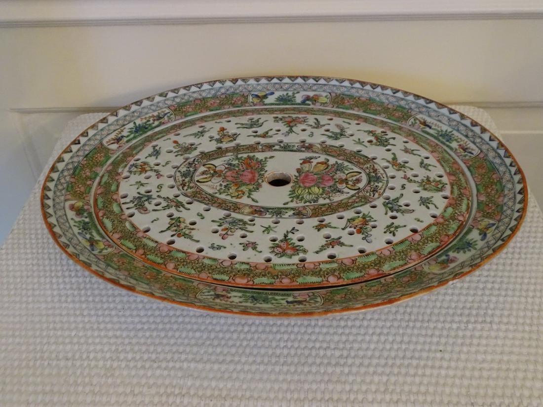 ROSE MEDALLION SERVING PLATTER, THREE MINOR CHIPS, (1 of 11)