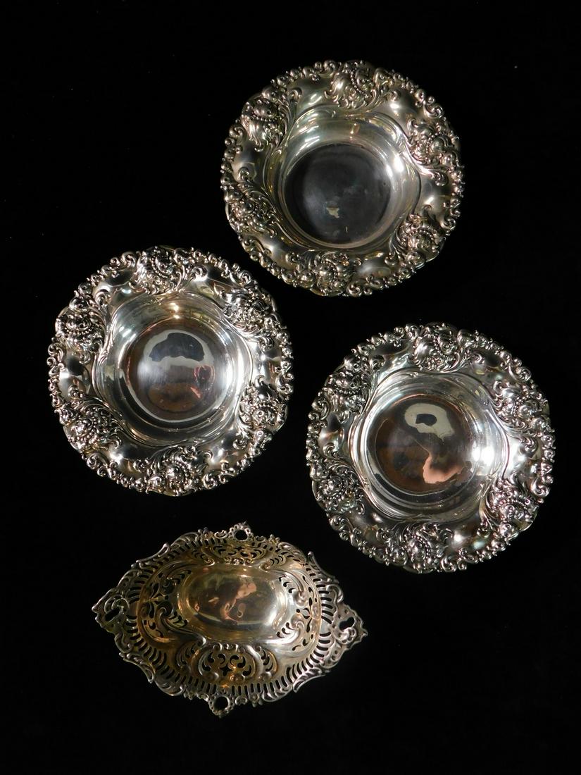 4 PCS. ORNATE STERLING SILVER 7 OZS (1 of 10)