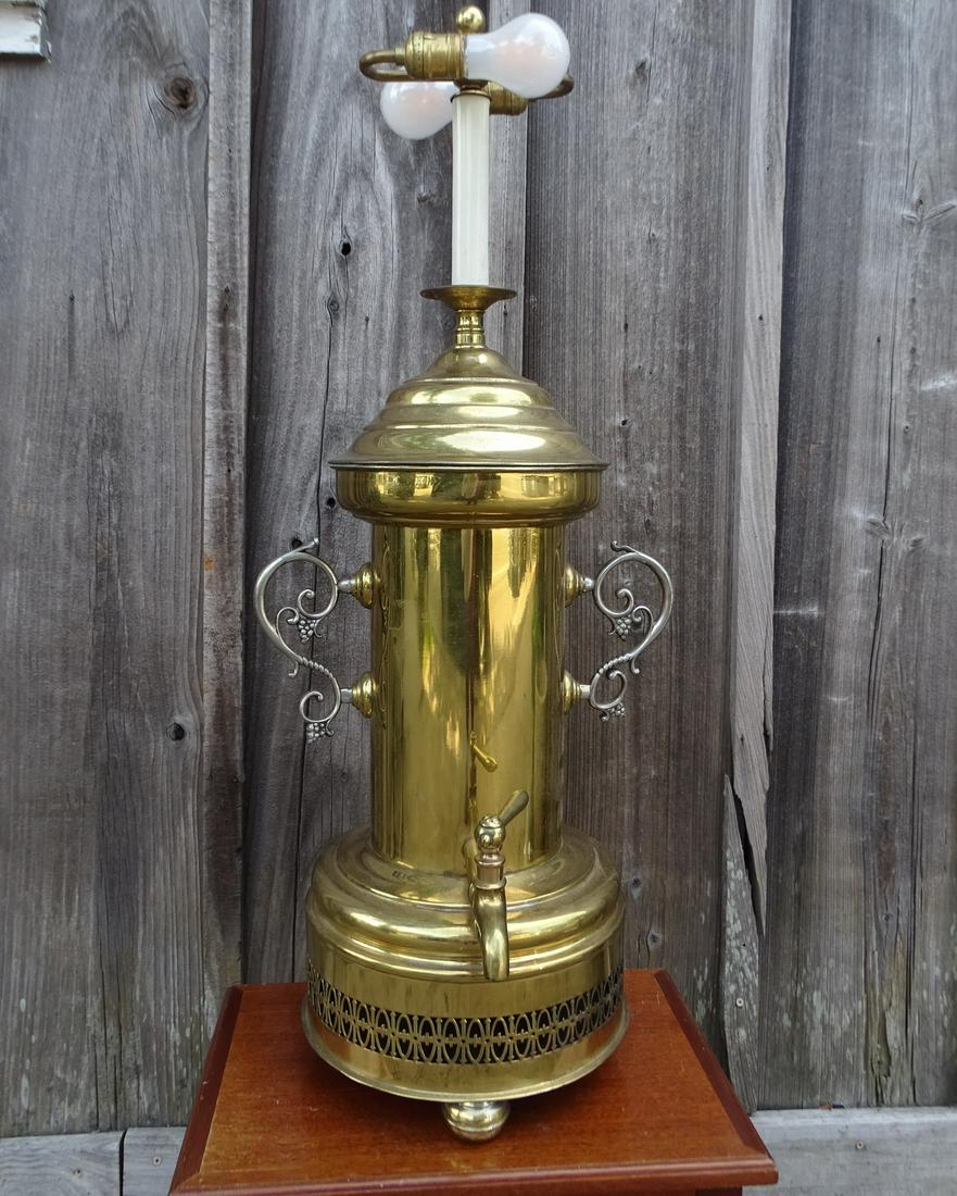 RUSSIAN BRASS SOMOVAR 35" HIGH X 10" DIA. (1 of 13)