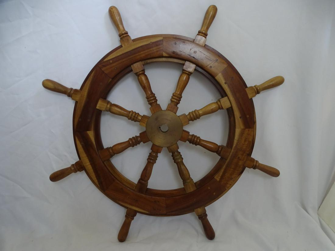 SHIPS WHEEL, 8 SPINDLE 34" DIA.: SHIPS WHEEL, 8 SPINDLE 34" DIA.