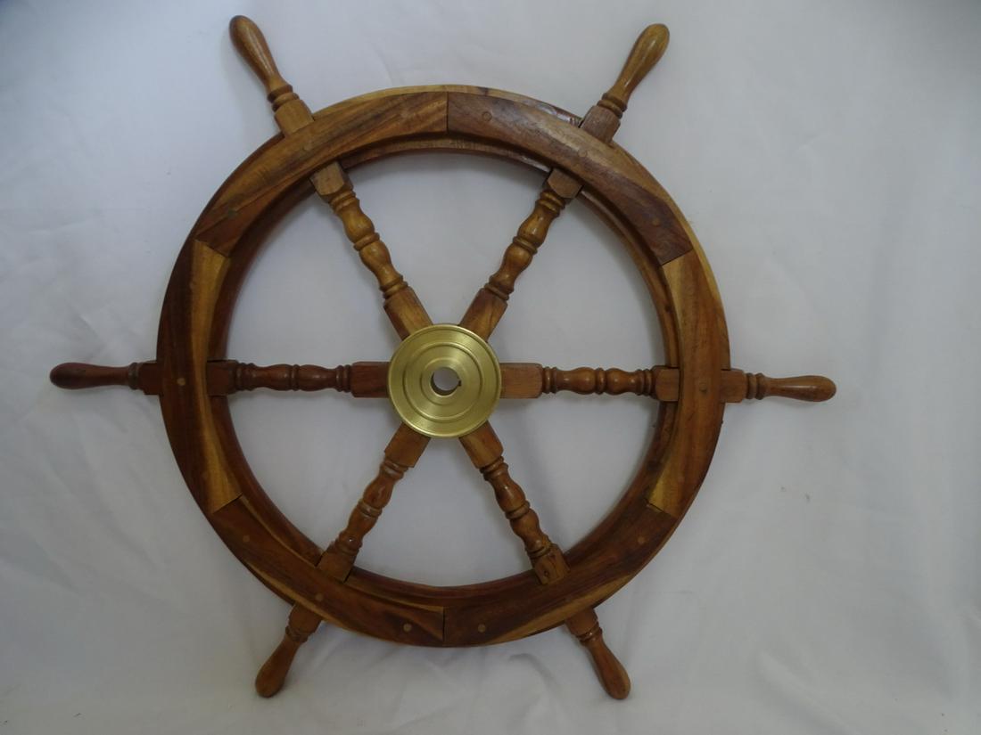 SHIPS WHEEL, 6 SPINDLE 29 1/2" DIA.: SHIPS WHEEL, 6 SPINDLE 29 1/2" DIA.
