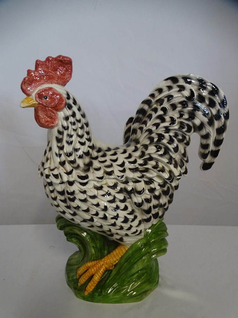 FITZ AND FLOYD ROOSTER FIGURAL COVERED TUREEN 18" X 14 1/2" X 7" (1 of 10)