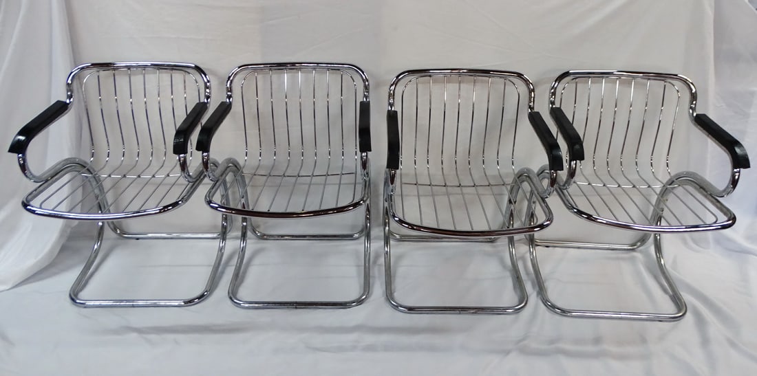 SET OF 4 GASTONE RINALDI STYLE CHAIRS CIRCA 1970'S (1 of 9)