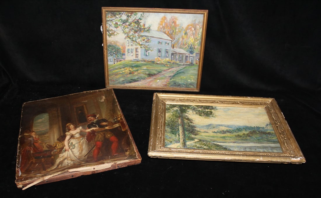 GROUP OF THREE 20C AMERICAN IMPRESSIONIST PAINTINGS, LARGEST 11 X 15 (1 of 18)