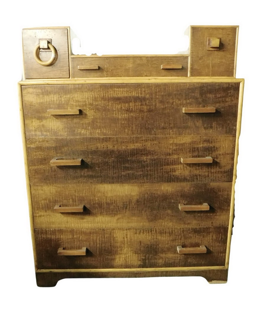 ESTATE OF SEYMOUR STEIN: ART DECO CHEST OF DRAWERS 56 1/2" X 22 1/2" X 44 1/2" (1 of 17)