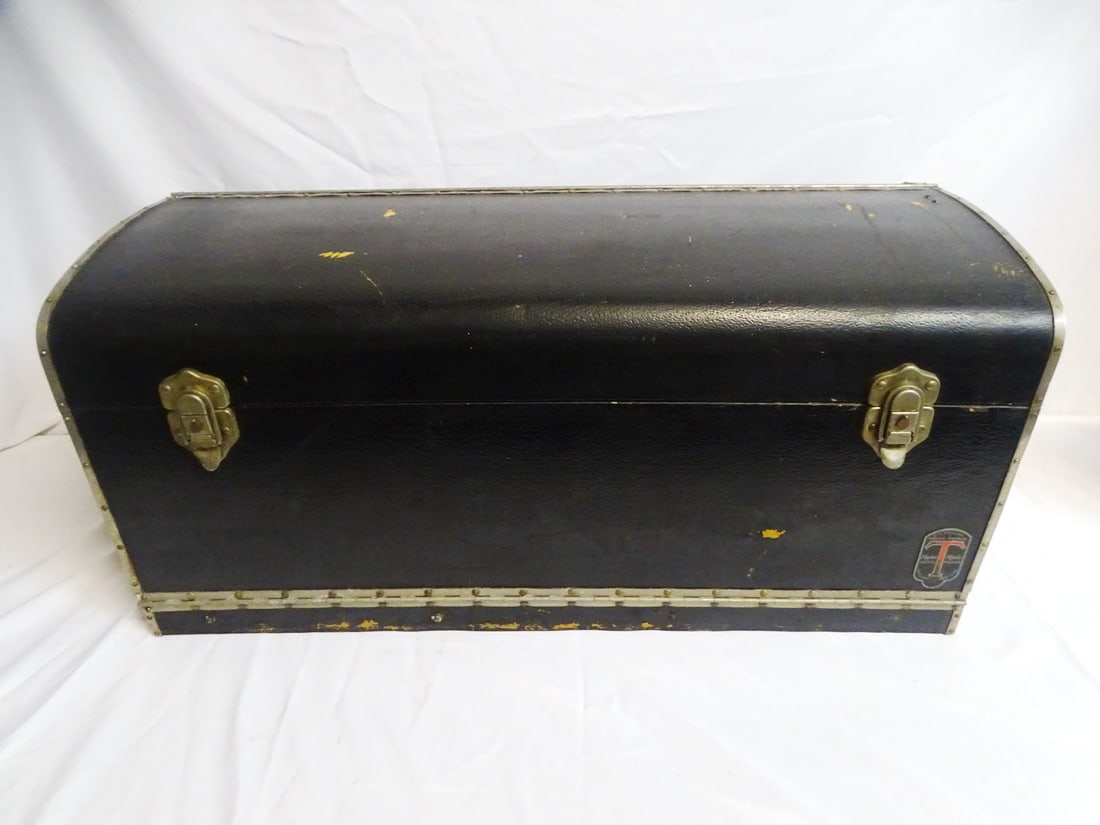 ESTATE OF SEYMOUR STEIN:LARGE BLACK TRUNK 16" HIGH X 36" LONG X 16" WIDE (1 of 20)
