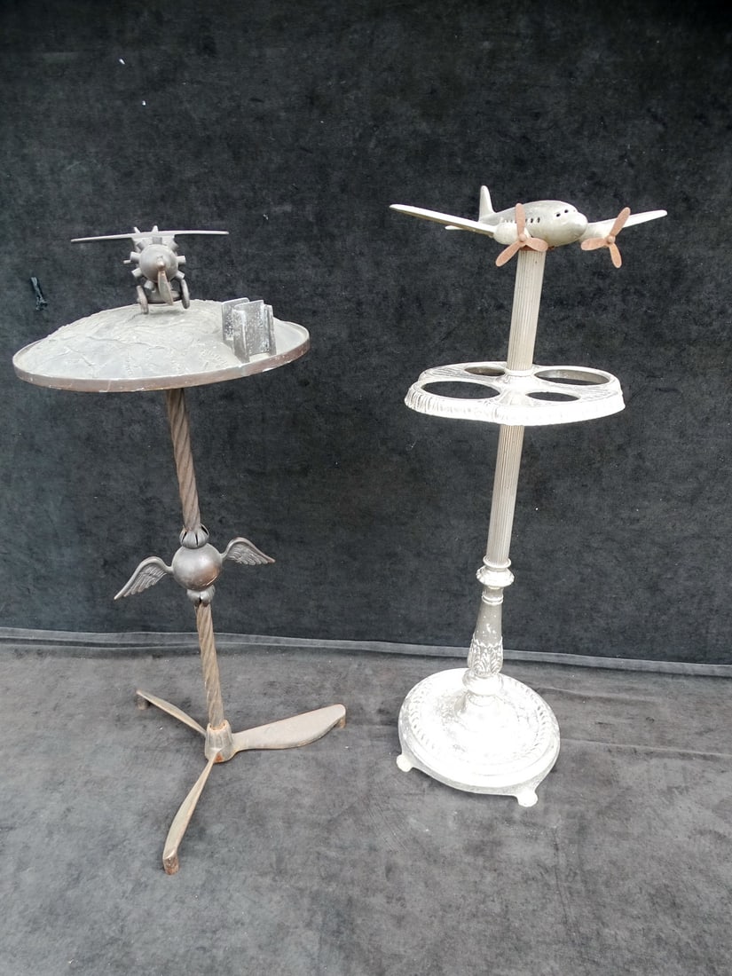 ESTATE OF SEYMOUR STEIN 2 :VINTAGE AIRPLANE STANDS FOR FOOD/DRINKS (1 of 14)