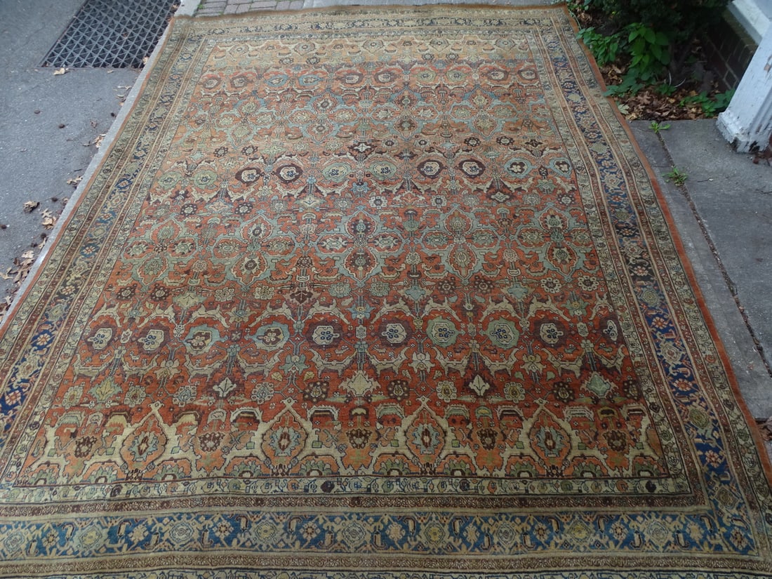 ANTIQUE BIDIAR RUG 12"7 X 9"5 FT (1 of 18)