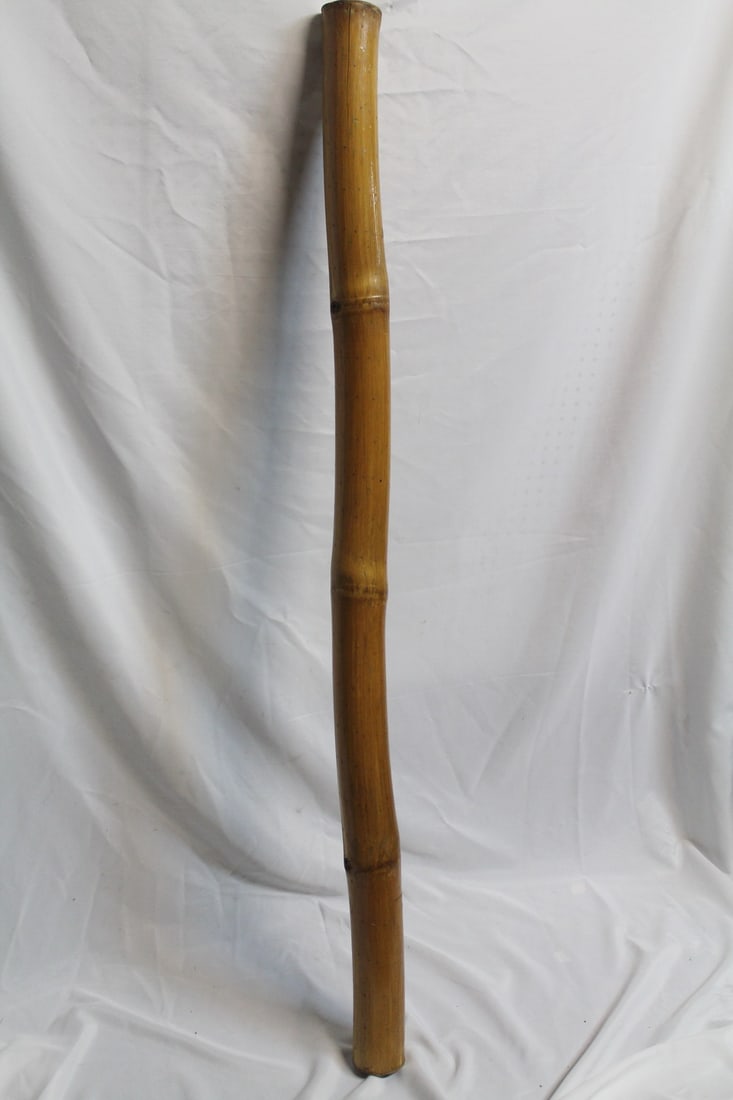ESTATE OF FASHION EDITOR: 60" BAMBOO RAINSTICK WITH DOT DECORATION, WITH NOTE FROM MARY MCFADDEN (1 of 12)