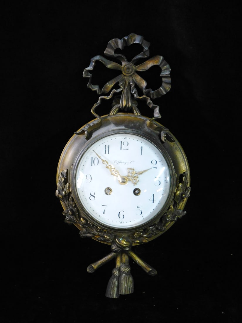 TIFFANY AND COMPANY BRONZE WALL CLOCK 15 X 8 (1 of 11)
