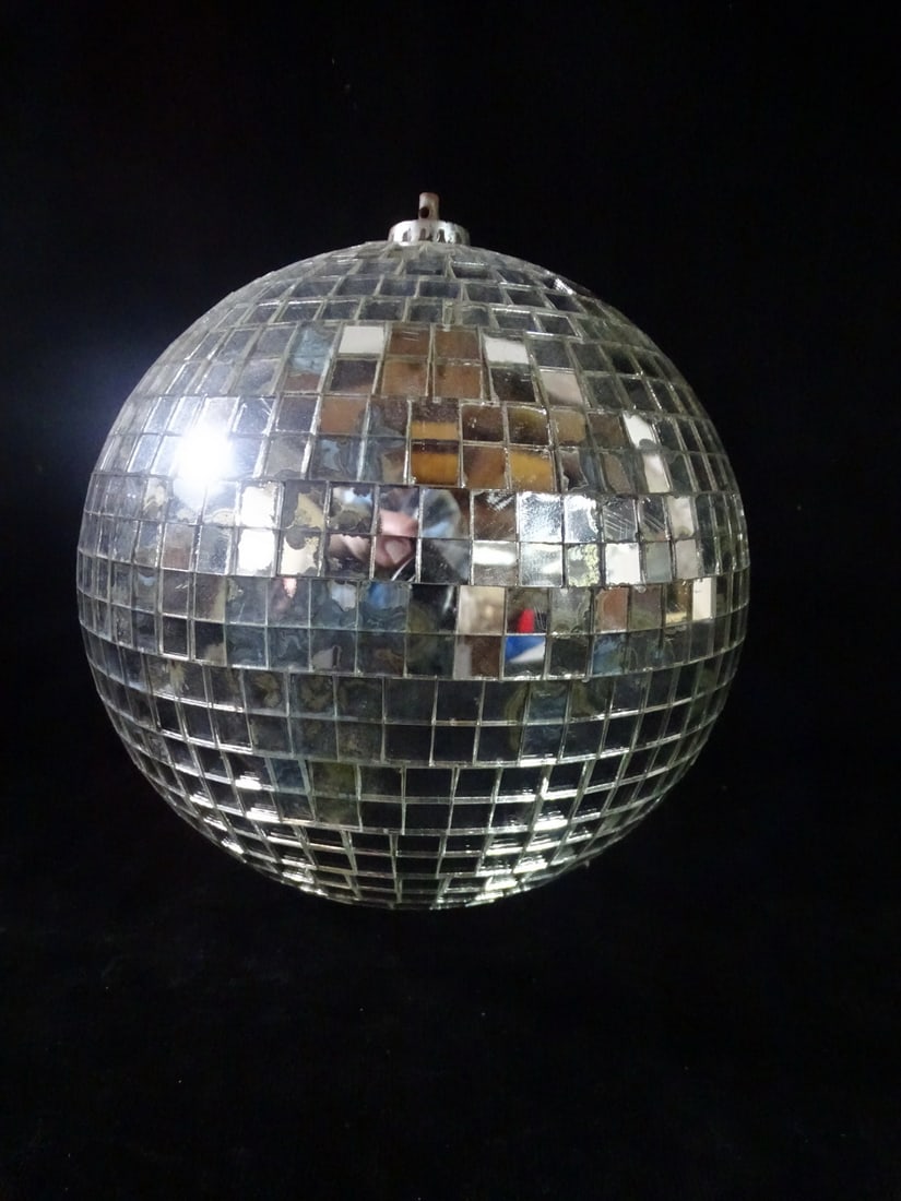 MINIATURE DISCO BALL 9X8"DIA.: MINIATURE DISCO BALL 9X8"DIA.