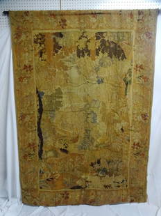 ANTIQUE FRENCH TAPESTRY 4.9 x 6.8: ANTIQUE FRENCH TAPESTRY 4.9 x 6.8