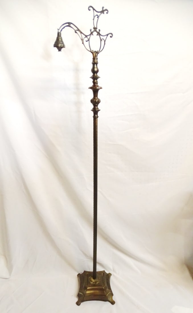 CAST BRASS FLOOR LAMP, 61"H (1 of 9)