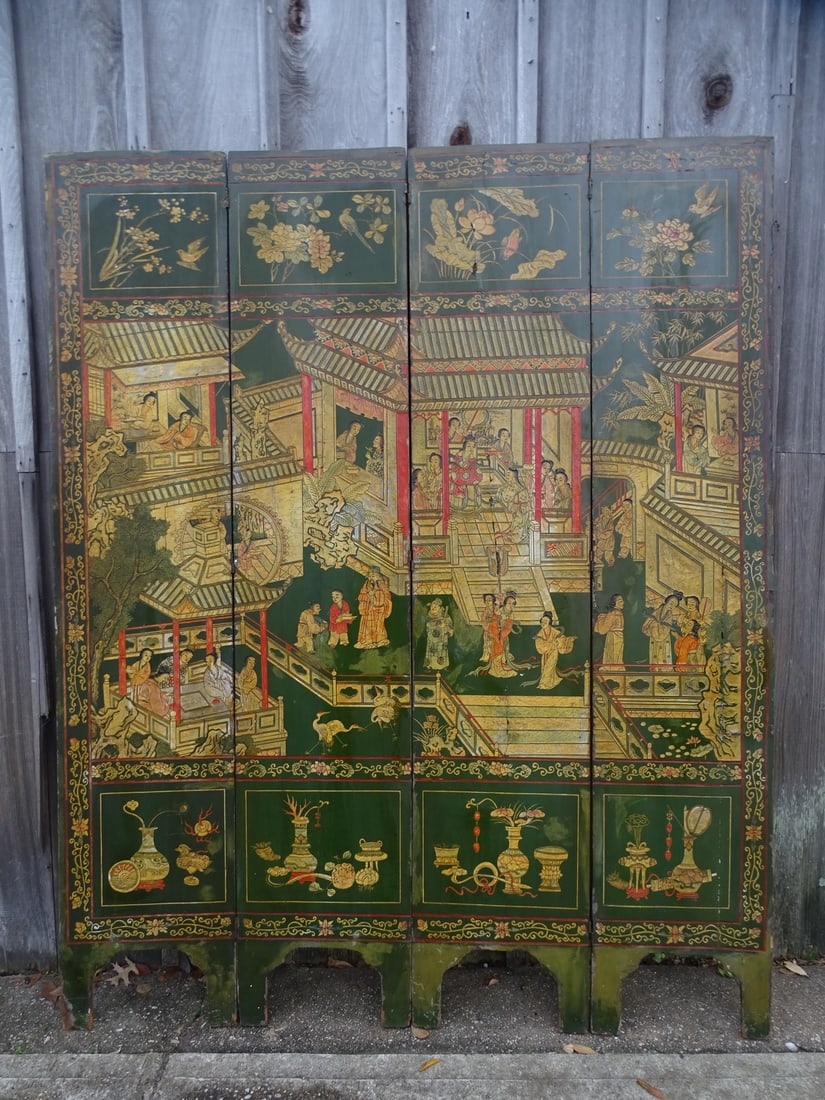 ESTATE OF SEYMOUR STEIN: FOUR PANEL COROMANDEL SCREEN 79" X 62" (1 of 20)