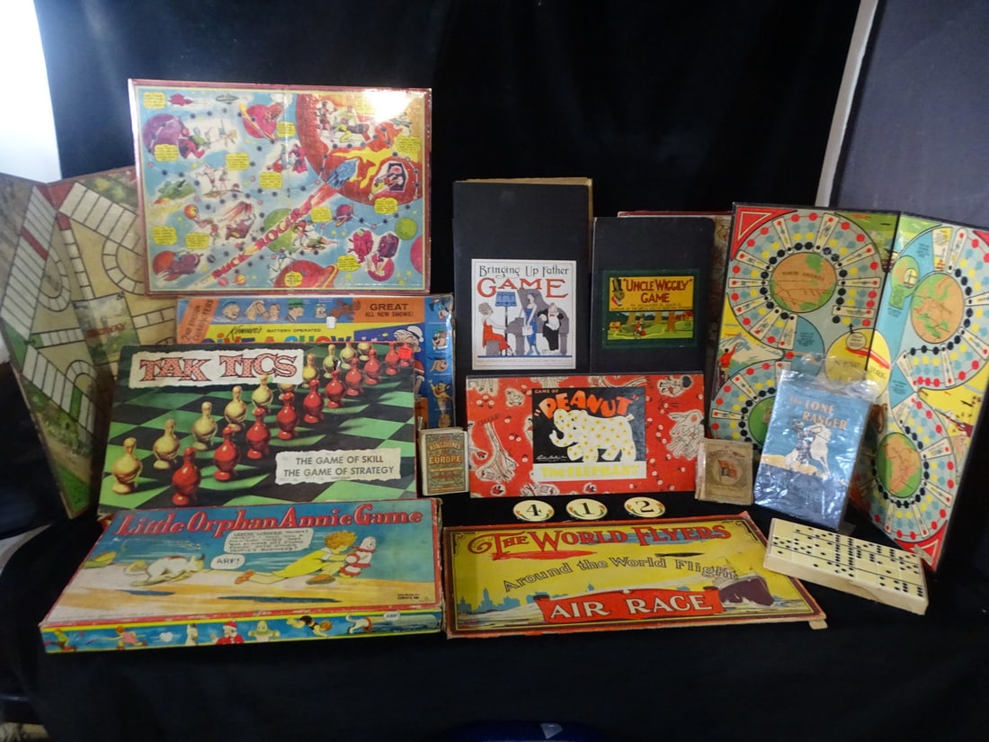 ESTATE OF SEYMOUR STEIN: VINTAGE GAMES INC LITLE ORPHAN ANNIE BOARD GAME (BOX ONLY) & 'GIVE A SHOW' (1 of 11)