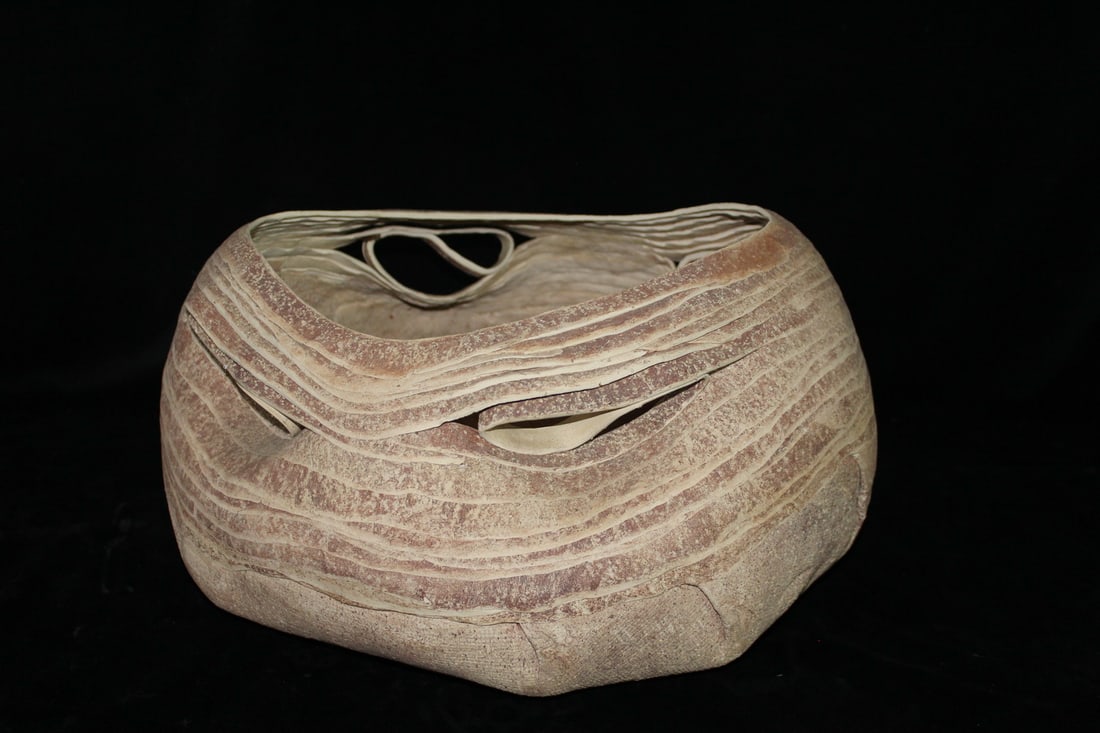 COCO SCHOENBERG UNGLAZED VESSEL, SIGNED AND DATED, 9 X 17 X 15 (1 of 7)