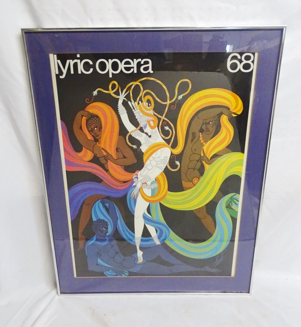 ERTE "LYRIC OPERA" 68 POSTER 37.5X29.5 OVERALL (1 of 10)