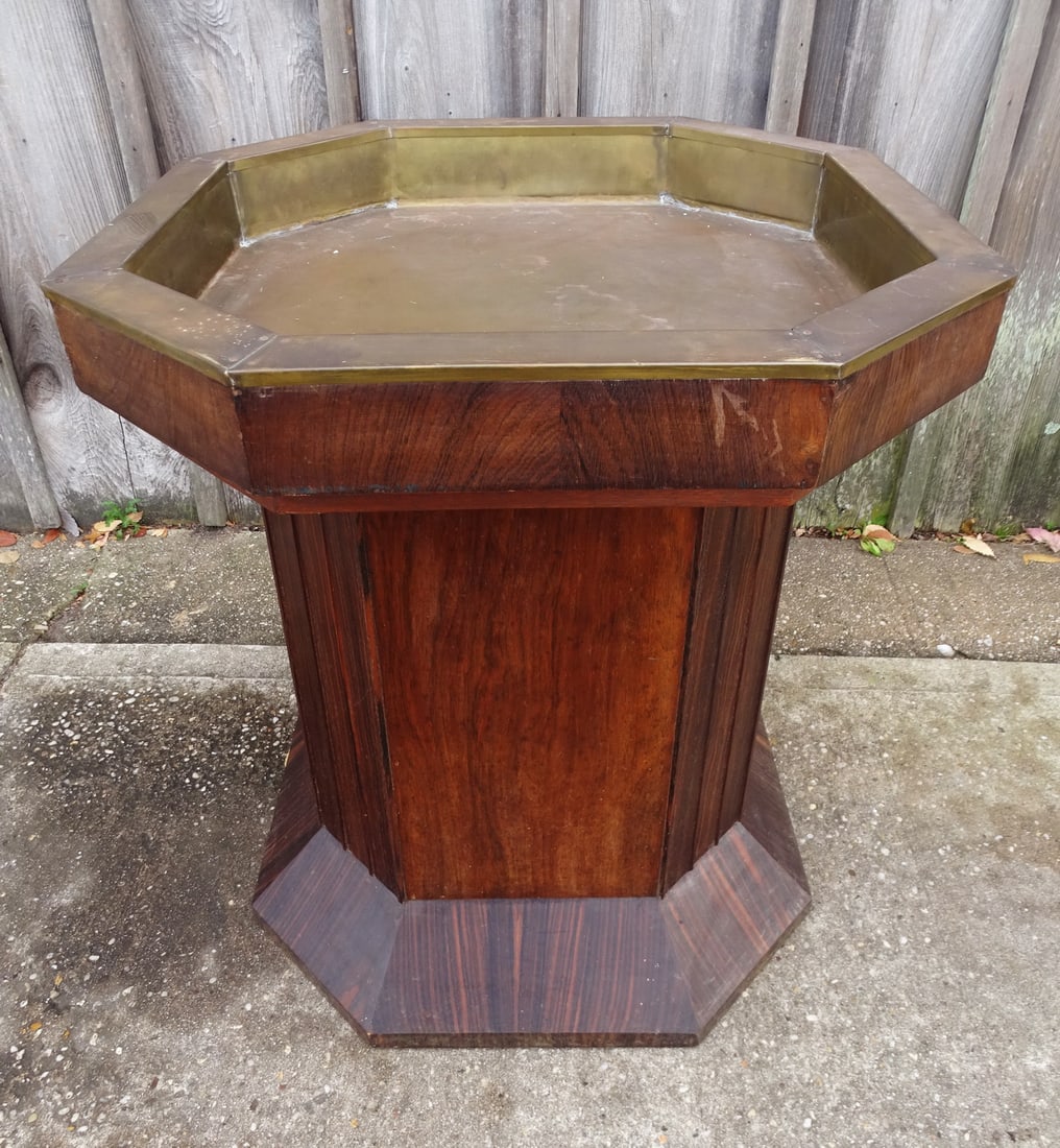 ESTATE OF SEYMOUR STEIN: COPPER LINED BAPTISMAL FONT 29 3/4" X 26 1/2" X 27" (1 of 14)