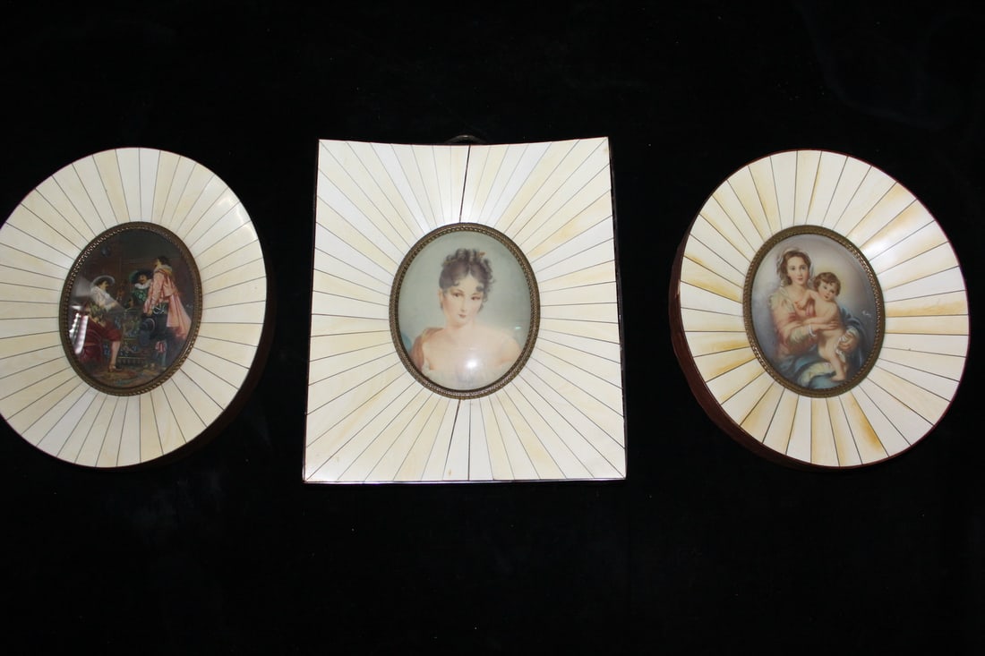 LIVING ESTATE OF JOSEPH RODANO: GROUP OF THREE MIN PORT PAINTINGS 8 X 7 LARGEST: LIVING ESTATE OF JOSEPH RODANO: GROUP OF THREE MIN PORT PAINTINGS 8 X 7 LARGEST