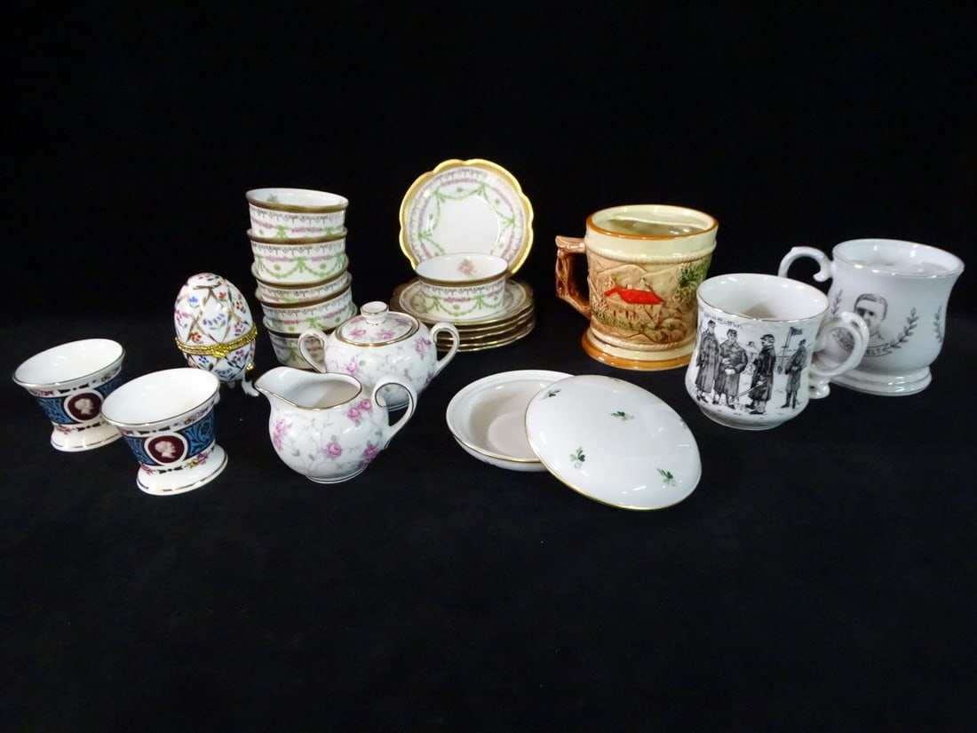 LOT OF PORCELAIN INCLUDING SHAVING MUGS (1 of 20)