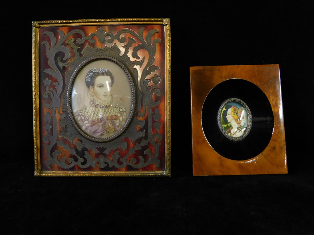 LIVING ESTATE OF JOSEPH RODANO: GROUP OF TWO FRENCH MINIATURES: LIVING ESTATE OF JOSEPH RODANO: GROUP OF TWO FRENCH MINIATURES