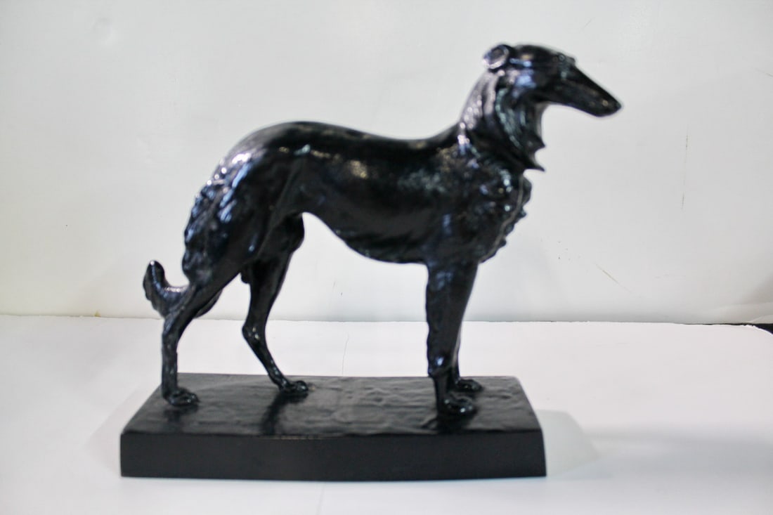 BRONZE AFGHAN DOG 7" X 7" (1 of 8)