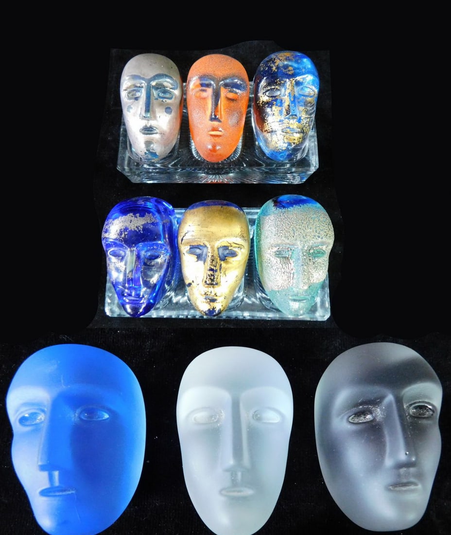 LIVING ESTATE OF JOSEPH RODANO: GROUP OF 9MEDIUM BERTI VALLIEN FOR  KOSTA BODA "BRAINS" CRYSTAL (1 of 19)