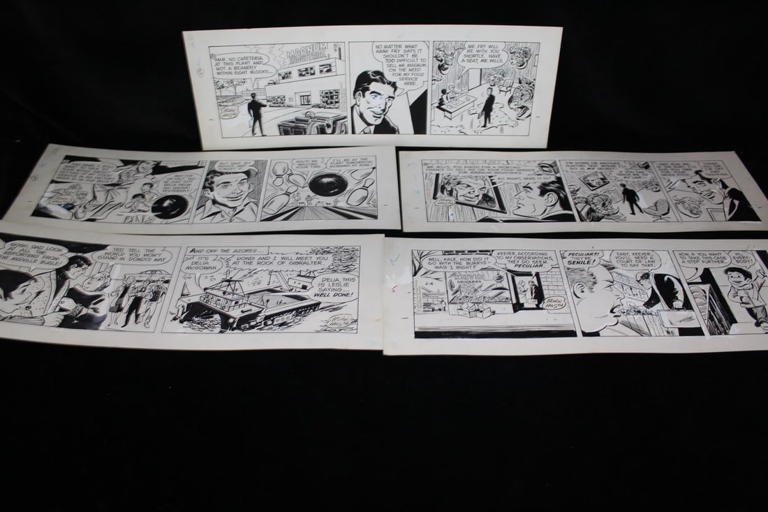 "DONDI" BY IRWIN HASAN, ORIGINAL DAILY COMIC STRIPS, 1970, 1976, 1972, MAGNUM INDUSTRIES AND MORE, 5 (1 of 9)