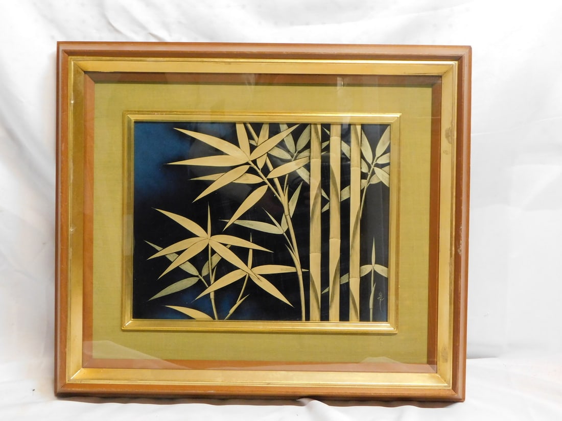 LIVING ESTATE OF JOSEPH RODANO: FRAMED ASIAN BAMBOO ETCHING, 23X25.5 OVERALL (Y292) (1 of 8)