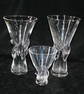 STEUBEN GEORGE THOMPSON ROSE VASES, 3 PIECES, 11.5'H X 6.25 DIA. LARGEST