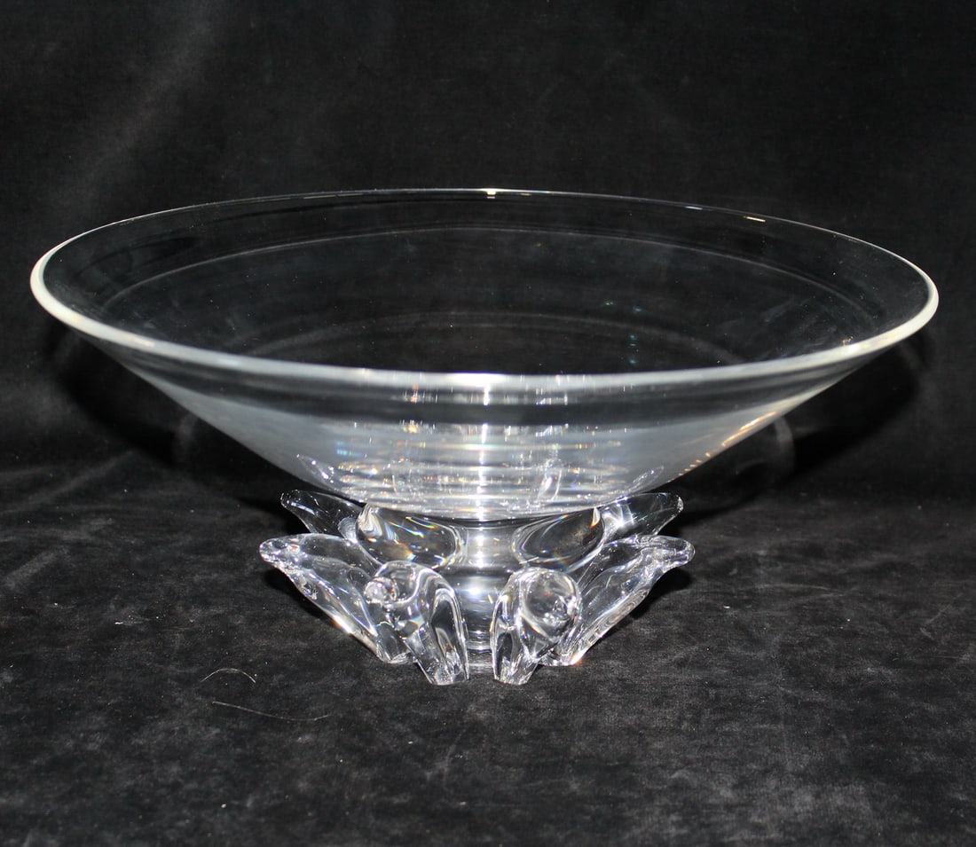 STEUBEN DONALD POLLARD PEONY BOWL, 1 PIECE, 6'HX13.25'DIA.: STEUBEN DONALD POLLARD PEONY BOWL, 1 PIECE, 6'HX13.25'DIA.