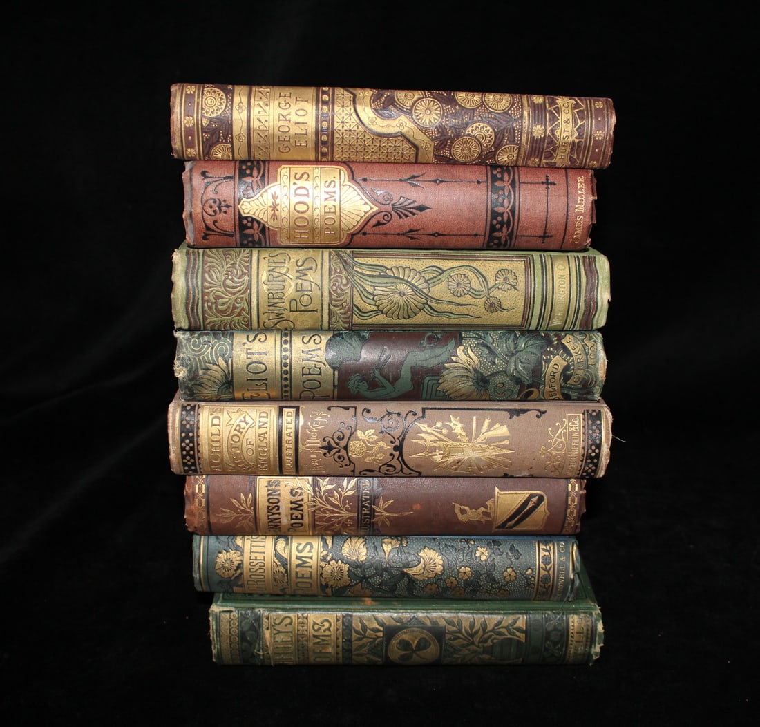 GROUP OF EIGHT 19TH CENTURY BOOKS INCLUDING SHELLEY'S POEMS, A CHILD'S HISTORY OF ENGLAND, ETC. (1 of 11)