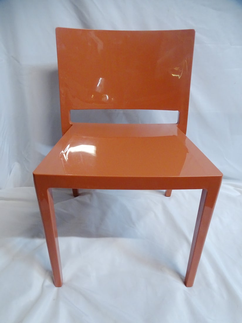 KARTELL LIZ CHAIR BY PIERO LISSONI IN CORAL 29X18.75X20: KARTELL LIZ CHAIR BY PIERO LISSONI IN CORAL 29X18.75X20