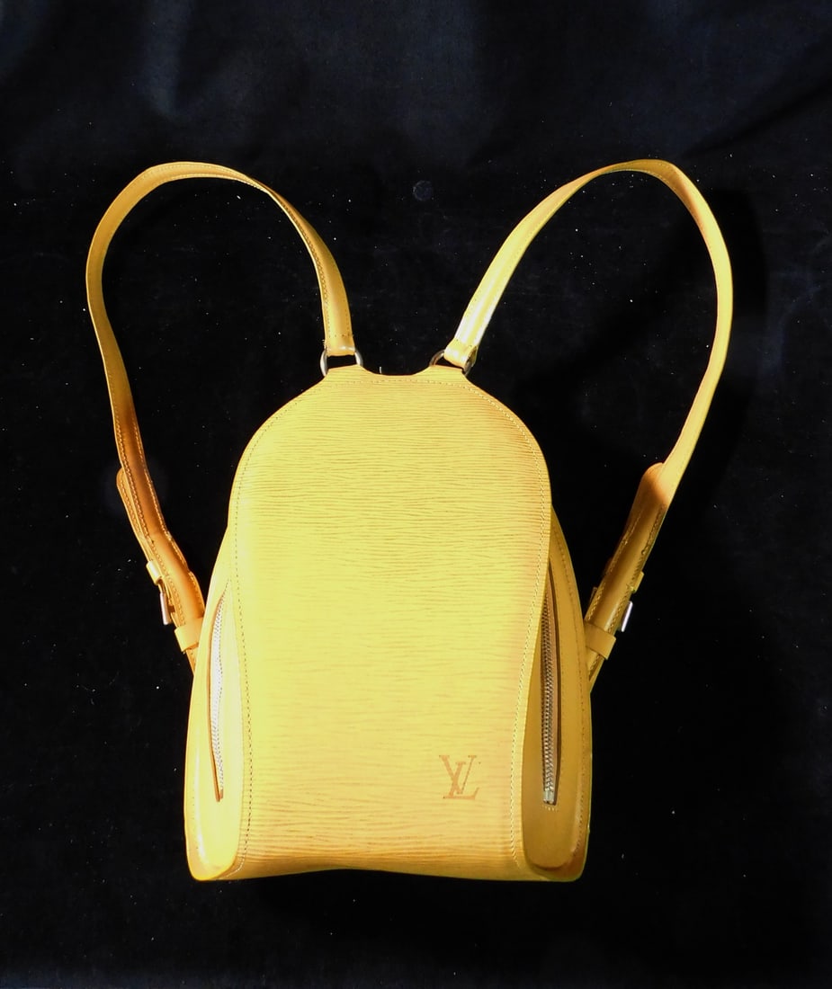 LOUIS VUITTON YELLOW LEATHER BACKPACK "EPI MABILLON" (1 of 11)
