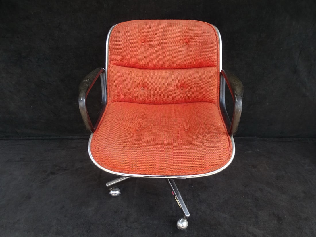 KNOLL MIDCENTURY OFFICE CHAIR BY CHARLES POLLACK 33 X 26.5 X 27 (V209) (1 of 13)