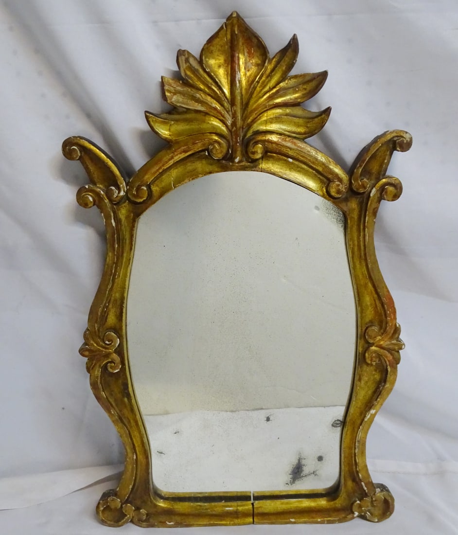 ANTIQUE GILT FRAMED MIRROR 26.5 X 16.5 (1 of 10)