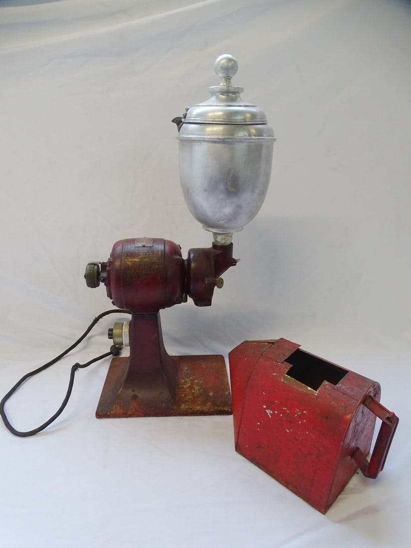 B.C. HOLWICK ANTIQUE COFFEE MILL GRINDER W/ ROBBINS & MYERS MOTOR 30" X 16" X 9 1/4" (1 of 17)