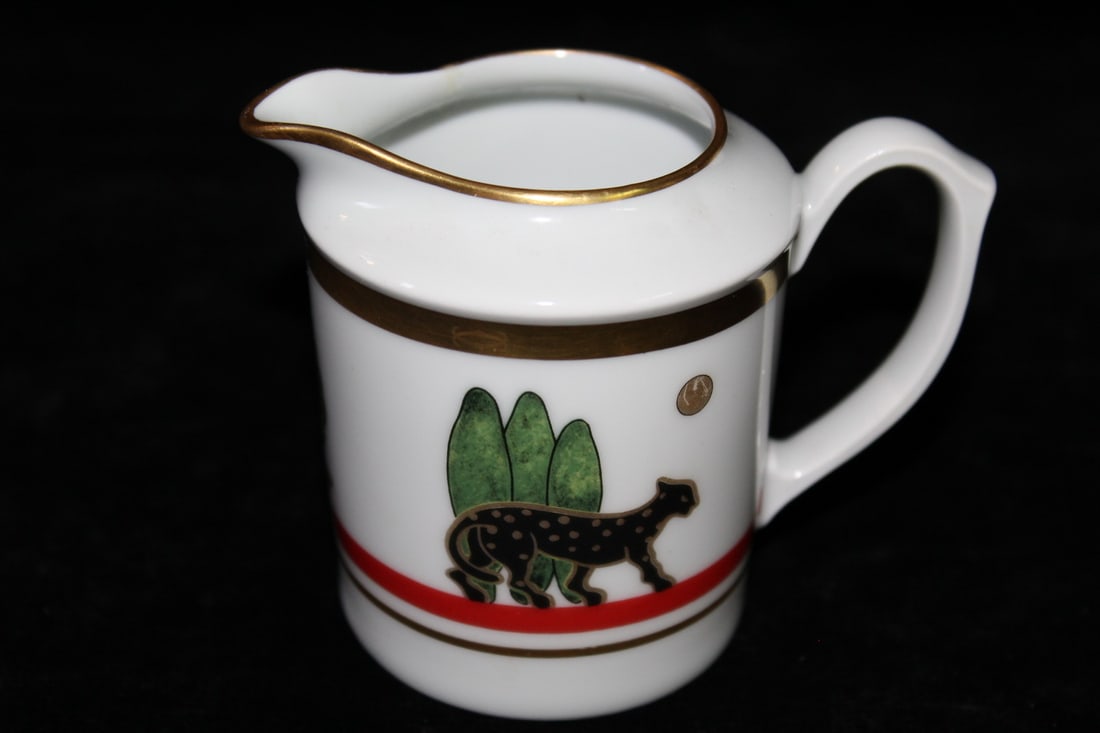 MAISON CARTIER BY LIMOGES CREAMER 3.5'H: MAISON CARTIER BY LIMOGES CREAMER 3.5'H