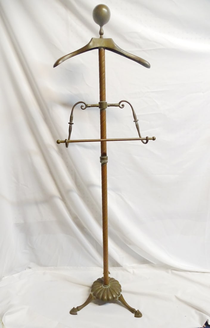 BRONZE, COPPER, AND BRASS COSTUMER VALET, 58.75 X 17.5 X 16 (1 of 8)