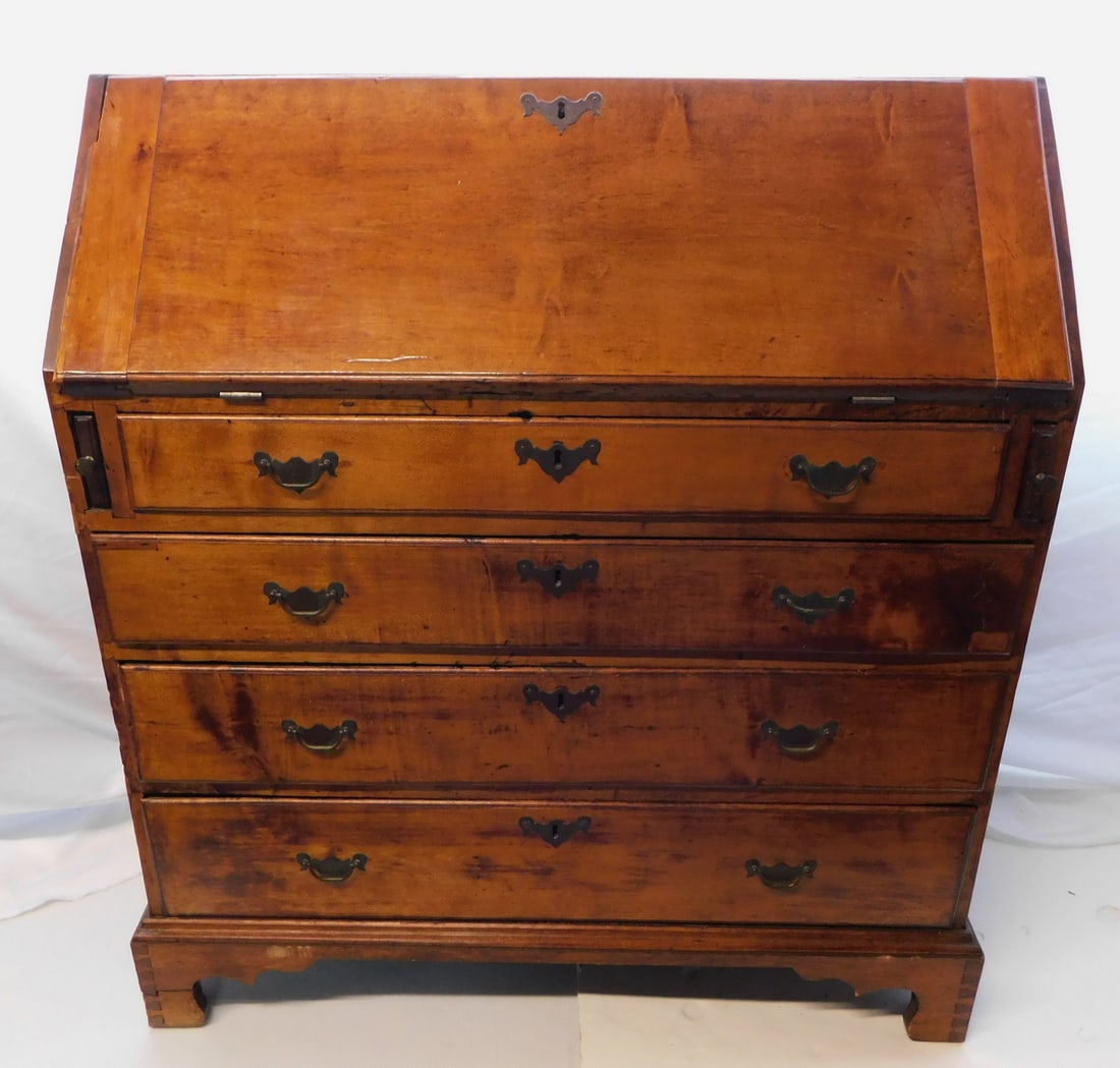 ANTIQUE SLANT FRONT DESK, 41 X 37 X 18 (1 of 20)