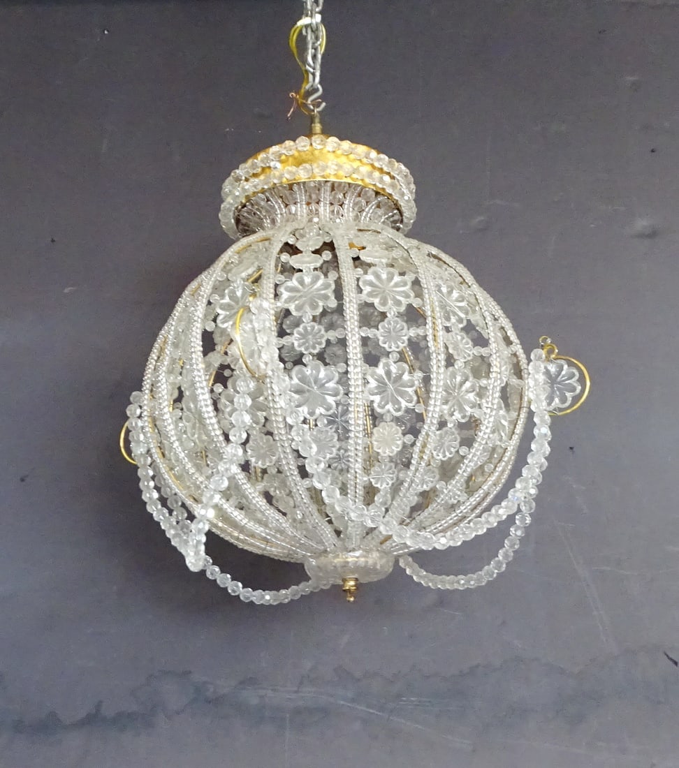 SHERLE WAGNER CRYSTAL CHANDELIER 20 X 18 X 18: SHERLE WAGNER CRYSTAL CHANDELIER 20 X 18 X 18