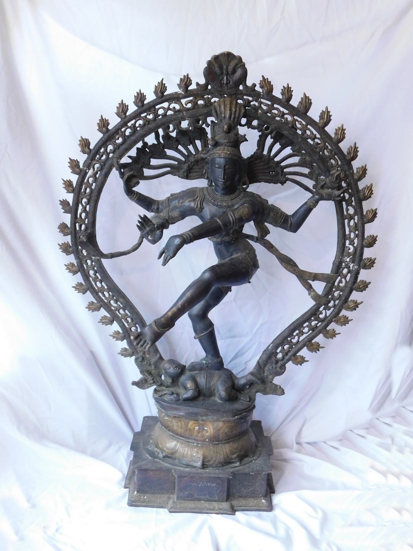LARGE DANCING BRONZE SHIVA  55 X 40 X 20 (1 of 15)