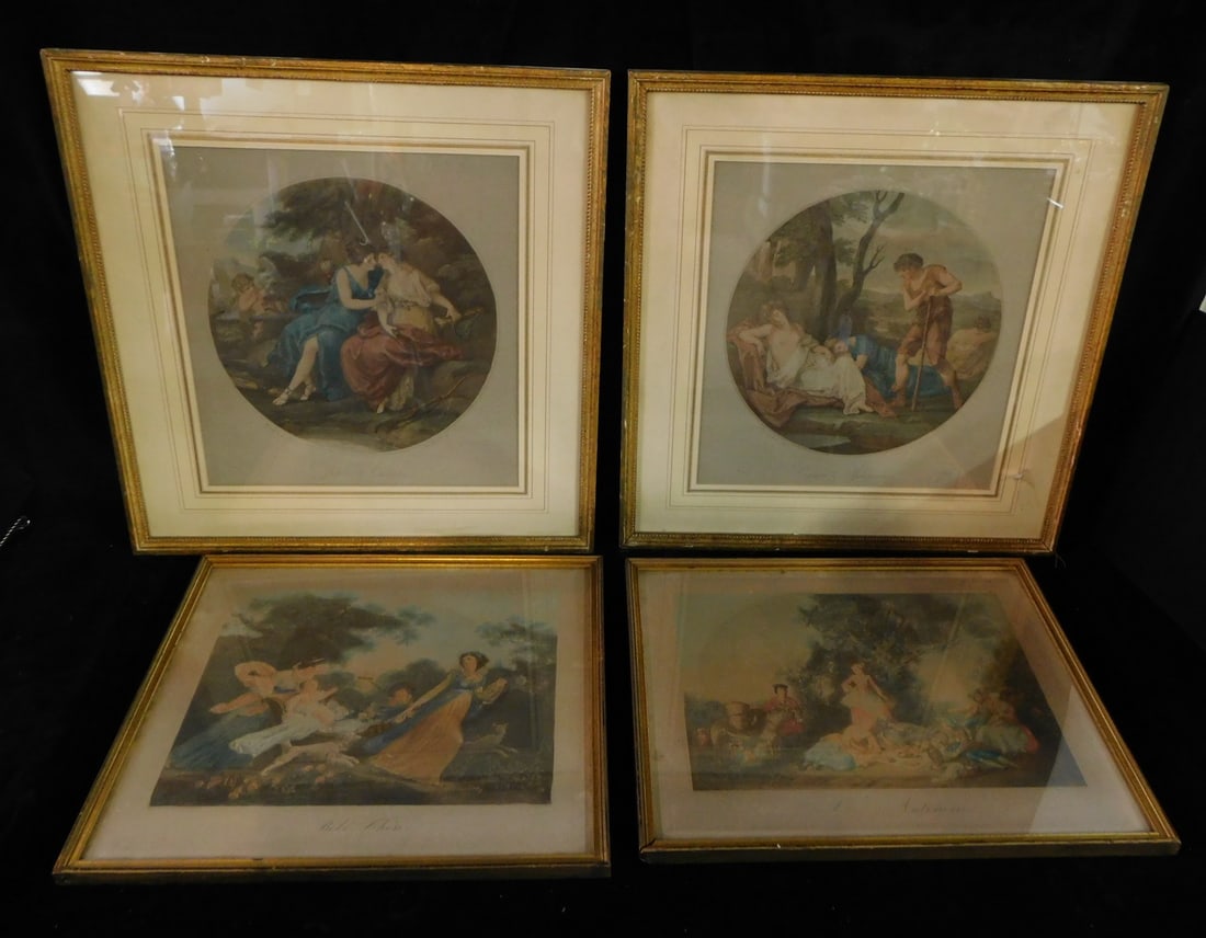 4 ENGRAVINGS INCLUDING "JUPITER & CALISTA" 19 1/2" X 19" LARGEST (1 of 11)