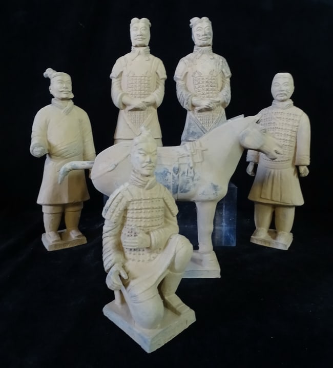 6 TERRACOTTA FIGURES 12" TALLEST (1 of 17)
