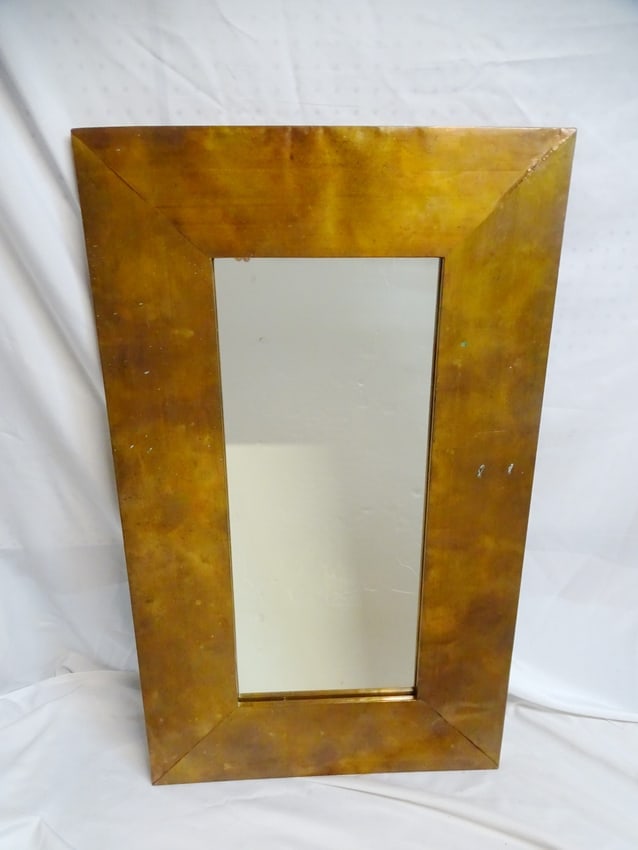 COPPER CLAD MID CENTURY MIRROR 43" X 25 3/4" B-6 (1 of 12)