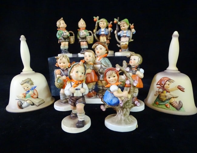 GROUP OF 11 HUMMEL FIGURINES INC.(2) BELLS, 6" TALLEST (1 of 17)