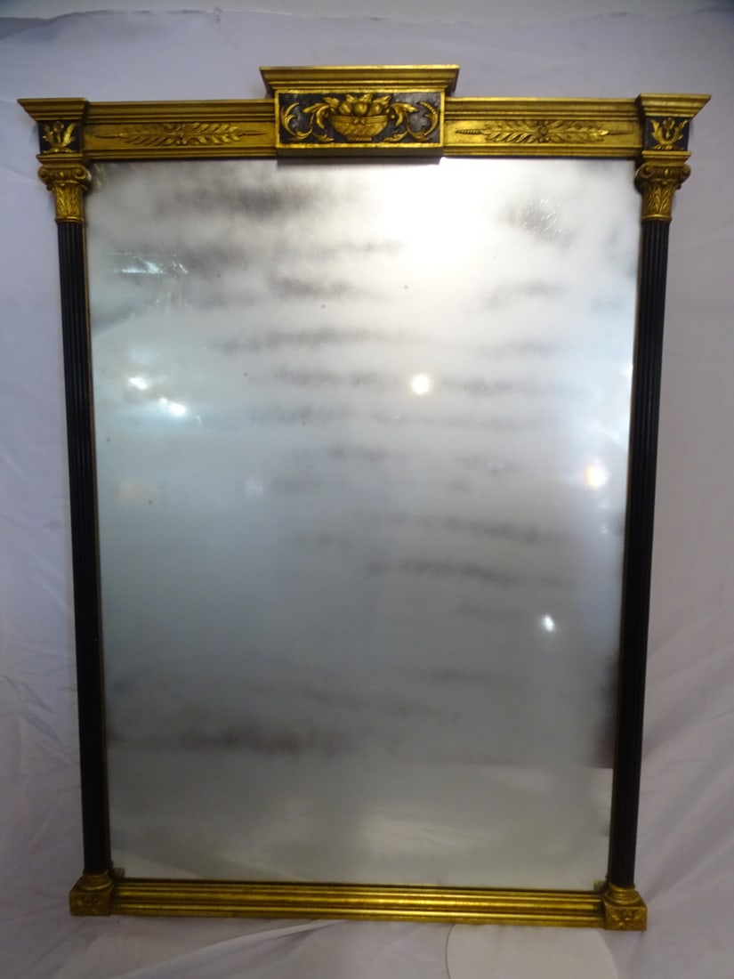 NEOCLASSICAL STYLE PARCEL GILT MIRROR 47 X 35 (1 of 15)