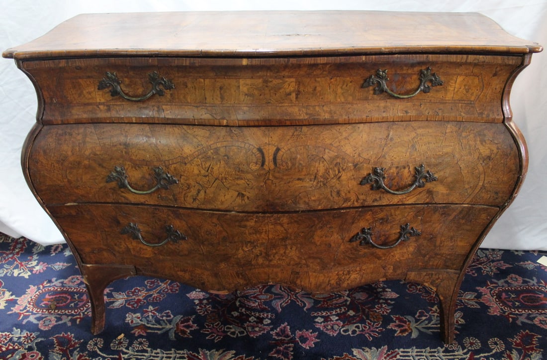 18TH CENTURY INLAID ITALIAN BOMBAY COMMODE 34 1/2" X 49 1/2" X 22 3/4" (1 of 20)
